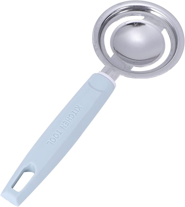KPNG Egg Separator Tool,Egg Yolk Separator,Food Grade Stainless Steel Egg White Stainless Steel, Plastic Egg Separator(Blue, Pack of 1)