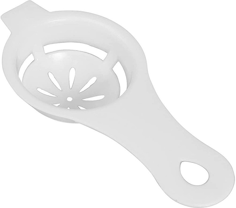 mapperz Re-usable Egg Separator Egg Yolk Separator Egg White Filter Plastic Egg Separator(White, Pack of 2)