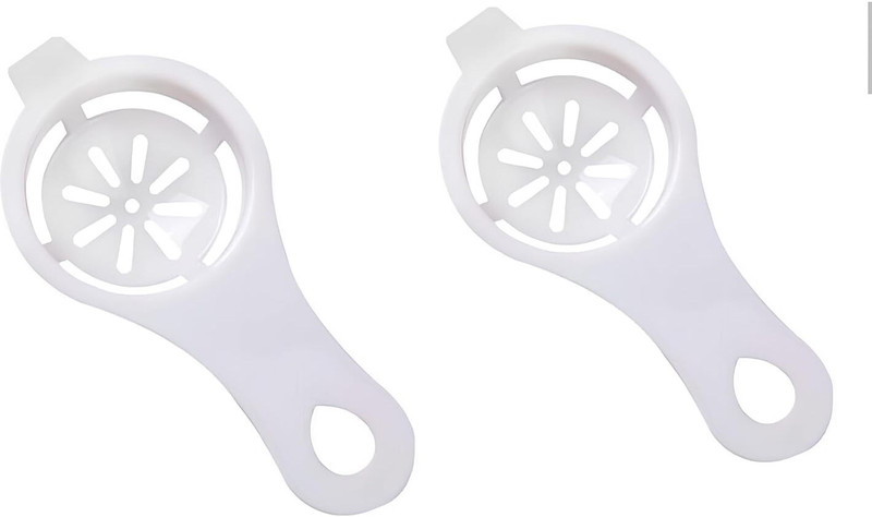 joyus Egg Separator, Yolk White Divider Strainer Filter Dishwasher Safe Kitchen Tool Plastic Egg Separator(White, Pack of 1)