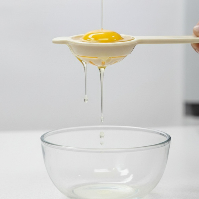 Shakya Food-Grade Egg Yolk Separator Tool - Lightweight & Ergonomic Kitchen Gadget Polypropylene Egg Separator(Multicolor, Pack of 3)
