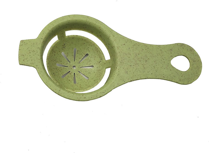 HomeHunt White Yolk Sifting Kitchen Tool, Baking Accessory, Non-Sticky Plastic Egg Filter Plastic Egg Separator(Green, Pack of 1)