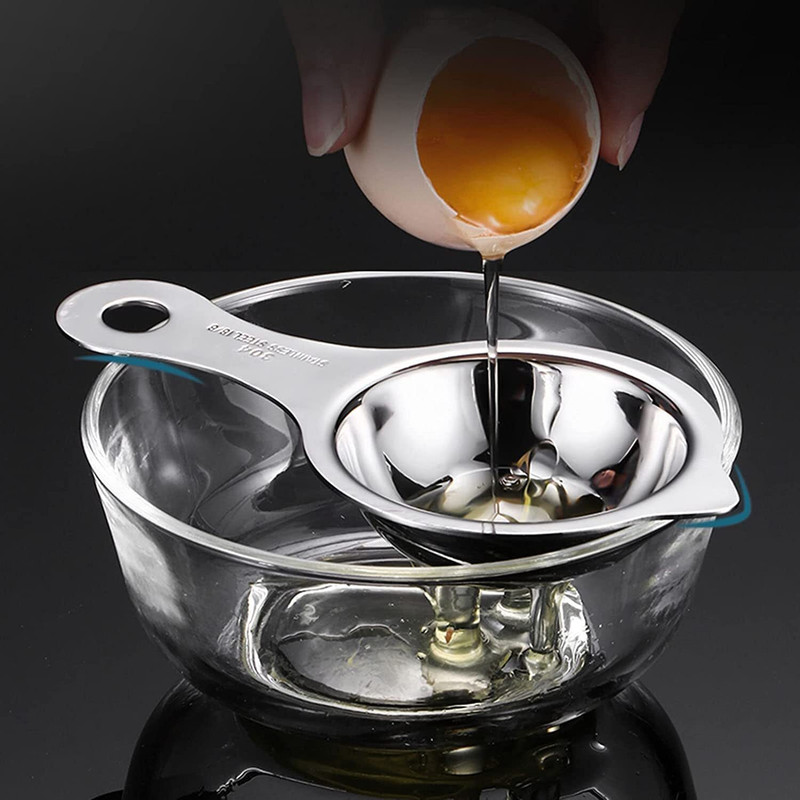Nathgra Separator Tool for Making Cake, Egg Custards, Egg Divider, Mayonnaise and More Stainless Steel Egg Separator(Steel, Pack of 1)