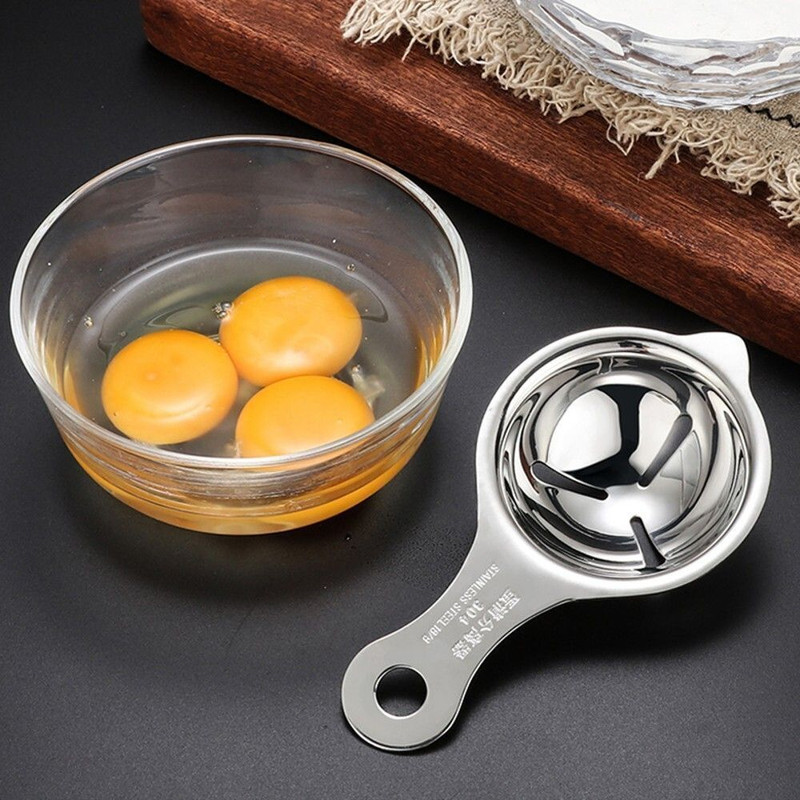 Lucacci Stainless Steel Egg Separator | Egg White & Yolk Filter Spoon Stainless Steel Egg Separator(Beige, Pack of 1)