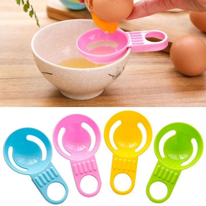AlexVyan Small Plastic Egg White Yolk Filter Separator Cooking Tool Plastic Egg Separator(Multicolor, Pack of 4)