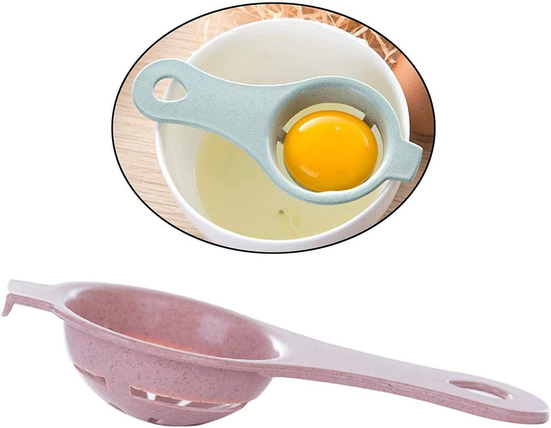 Vrundavan Care Re-usable Egg Separator Egg Yolk Separator Egg Yolk Separator Plastic Egg Separator(Multicolor, Pack of 2)