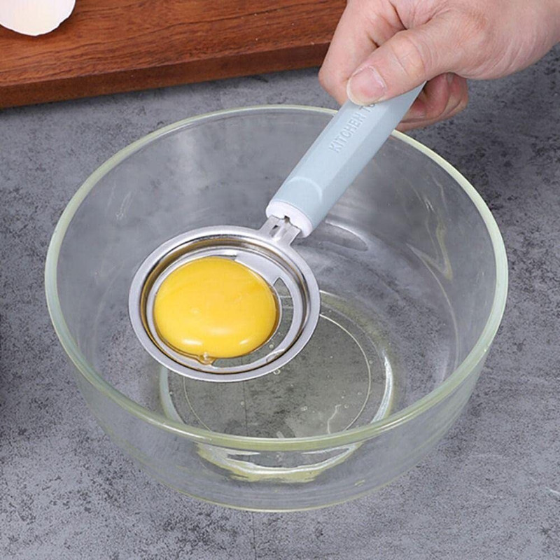 SHIDHMI Sieve Kitchen Gadget Cooking/Baker Tool Egg Extractor Egg Separator Egg Yolk White Filter Food Grade Egg Divider Stainless Steel Egg Egg Cooker(Multicolor, 1 Eggs)