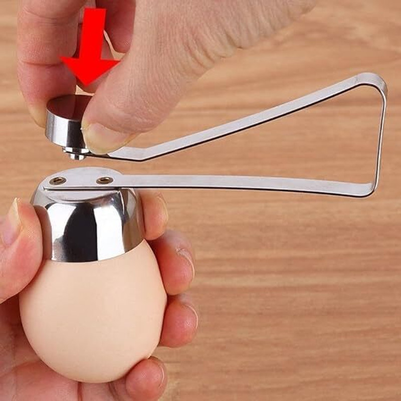 SUMMON Egg Cracker Stainless Steel | Boiled Egg Topper Tool Egg Topper