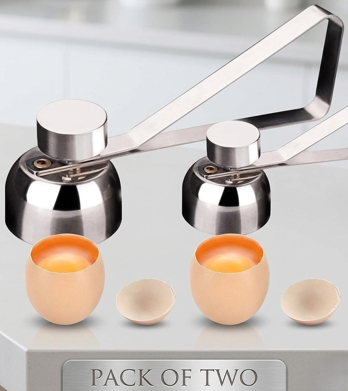ROXBURY Stainless Steel Egg Topper Cutter Shell Opener Kitchen Tool for Soft Eggs Set!! Egg Cracker
