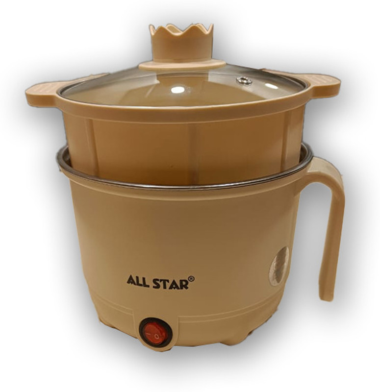 All Star 023HC Rice Cooker, Egg Cooker, Food Steamer, Slow Cooker(1.5 L, Beige)