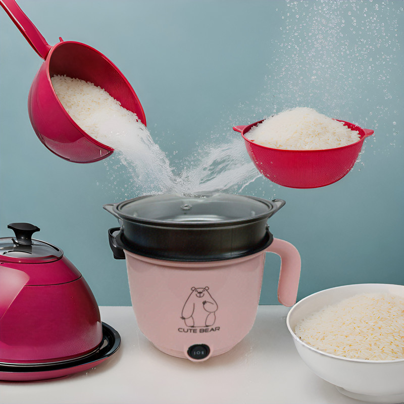CREATION BAZAAR Mini Auto kettle cooking mode cooker with Digital Electronics multi-function Travel Cooker, Rice Cooker, Food Steamer, Egg Cooker, Egg Boiler(1.8 L, 1.8 L, Multicolor, PINK, BLUE)