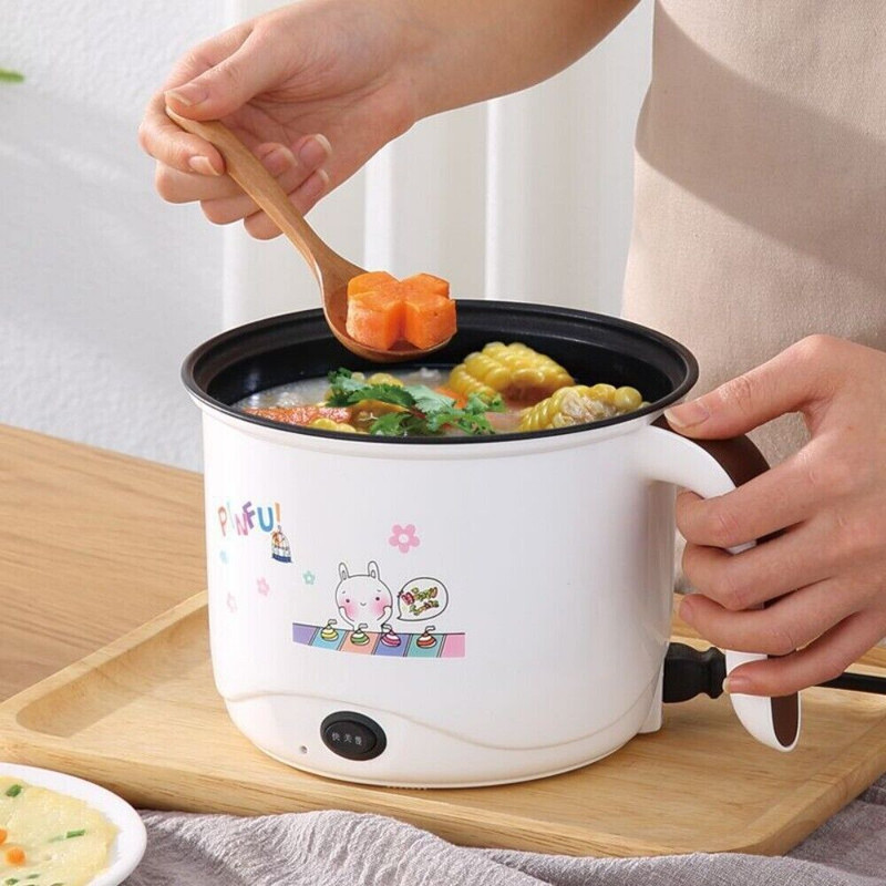 CREATION BAZAAR Non-Stick Multiperpse Rice Cooker Portable Low-Power MultiFunction Cooking Pot Rice Cooker, Travel Cooker, Egg Cooker, Egg Boiler(1.5 L, Multicolor)