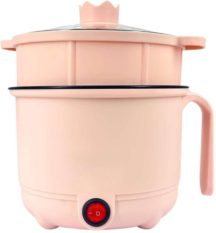 OLTR Electric Heating Kettle 1.5L, Multi-Function Food Warmer with Egg Tray & Steamer Travel Cooker(1.5 L, Green)
