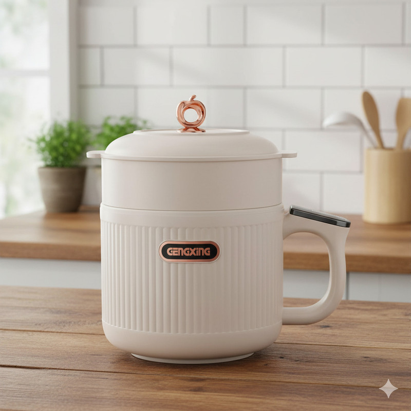 NowExp 450W Wide-Mouth Electric Cooker Kettle Adjustable Temperature Pot for Milk, Tea Electric Pressure Cooker(1.5 L, Ceram)
