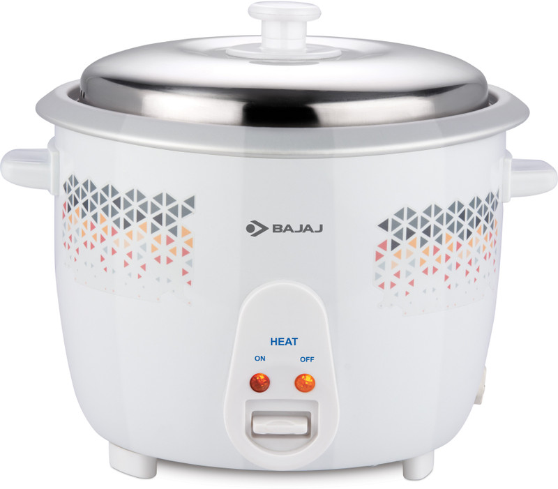 BAJAJ RCX DLX Electric Rice Cooker with Steaming Feature(1.8 L, White)