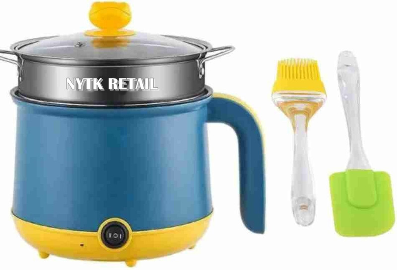 NYTK RETAIL Multifunction Portable Electric Pot/Mini Cooker for Travel/Hostel Electric Rice Cooker(1.8 L, Multicolor)