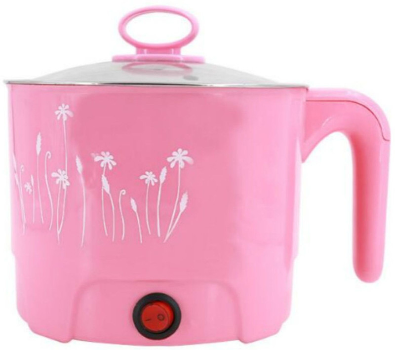 ND BROTHERS Mini Cooker Kettle with Glass Lid Base Concealed Base Multi-Purpose Cooking Travel Cooker, Egg Boiler, Egg Cooker(1.8 L, Multicolor)