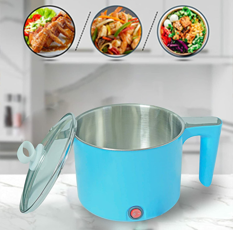 MAITRI ENTERPRISE Multifunction Cooking Pot Noodle Maker Egg Boiler Vegetable and Rice Cooker Electric Rice Cooker with Steaming Feature(1.8 L, Multicolor)