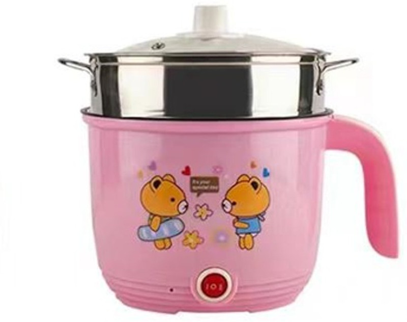 CREATION BAZAAR Mini Pot for Boiling Water, Eggs, Cooking, Noodles, Multifunctional Rice Cooker Egg Cooker, Food Steamer(1.5 L, Multicolor)