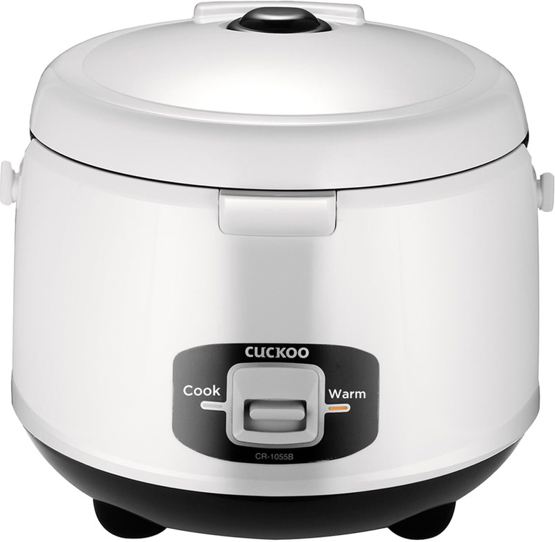 CUCKOO CR-1055 Electric Rice Cooker with Steaming Feature(1.8 L, White, Black)