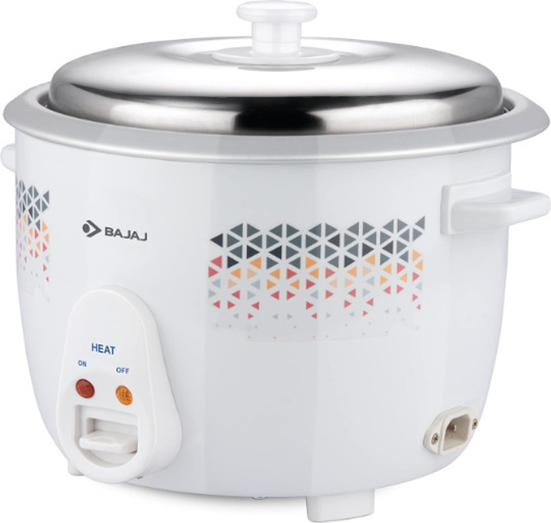 BAJAJ RCX 1.8 DLX Electric Rice Cooker(1.8 L, White)