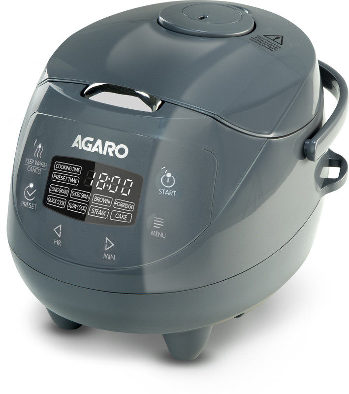 AGARO Royal Electric Rice Cooker, Ceramic Coated Inner Bowl, Electric Rice Cooker(5 L, Silver)