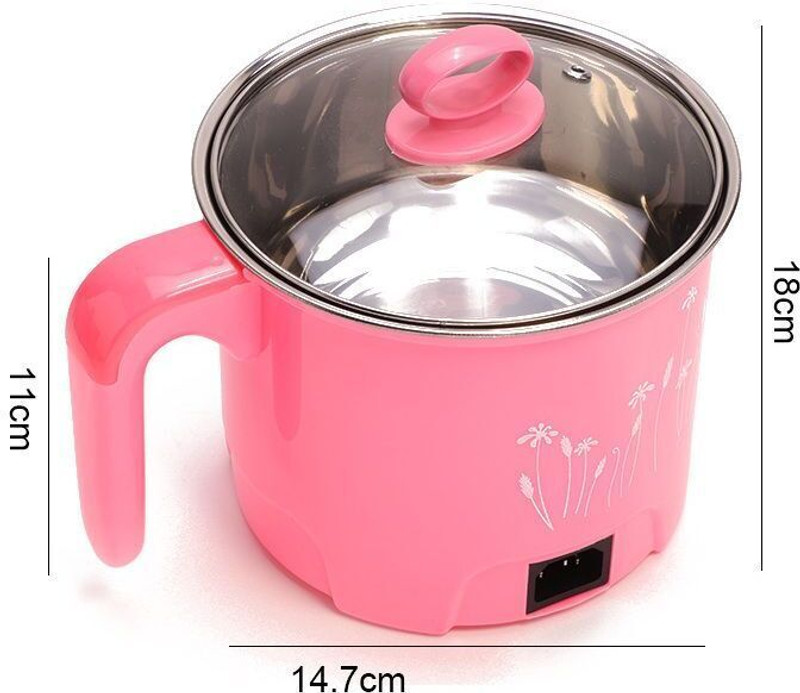 WIZMATE Starc with Steel Bowl Electric Rice Hot Pot Rice Cooker, Travel Cooker, Egg Boiler, Egg Cooker(1.4 L, Multicolor)