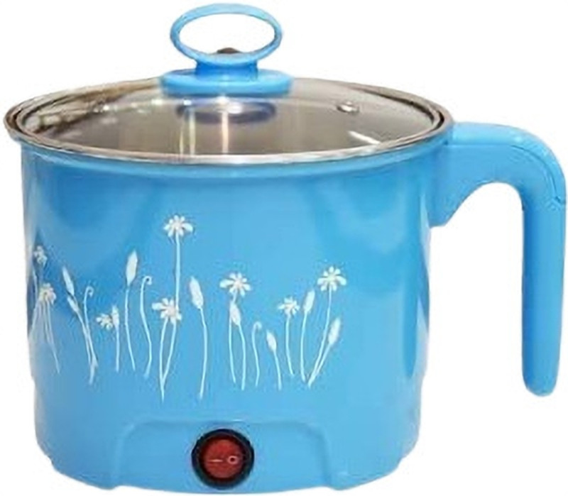 BLANK LOOK Electric Multifunction Cooking Pot 1.5 Litre Multi-Purpose Cooker Egg Roll Maker, Rice Cooker, Slow Cooker, Travel Cooker(1.8 L, Blue)