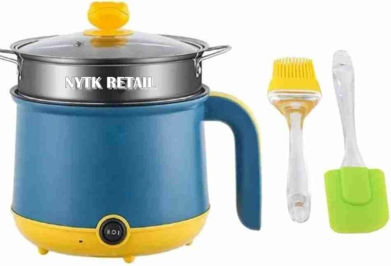 THEODORE Multifunction Portable Electric Pot/Mini Cooker for Travel/Hostel Electric Rice Cooker with Steaming Feature(1.5 L, Multicolor)