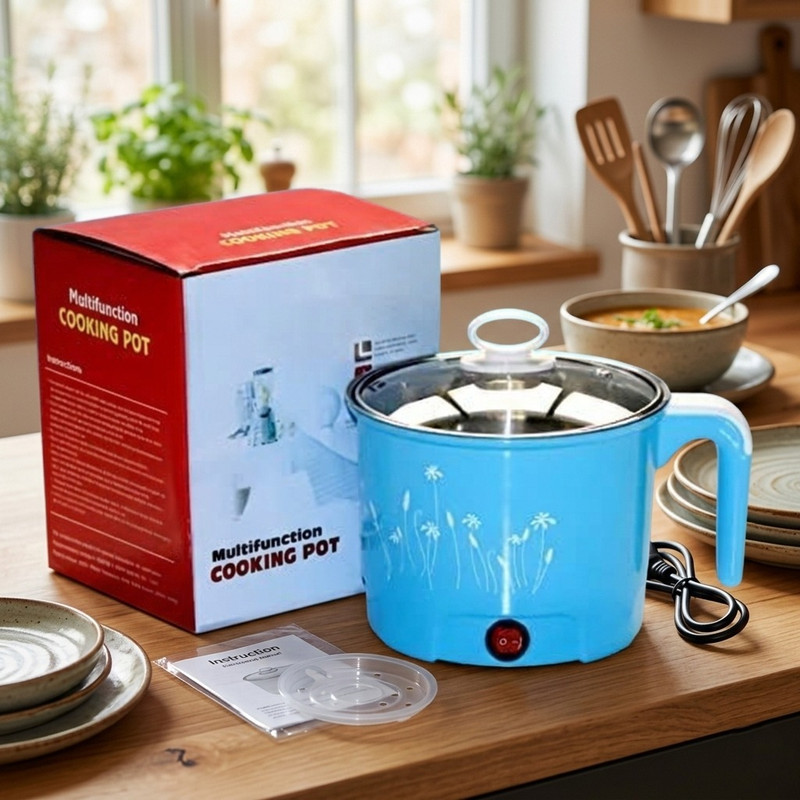 HEM SELLES POT1.5LPINK Rice Cooker, Food Steamer, Travel Cooker, Slow Cooker(1.5 L, Blue)