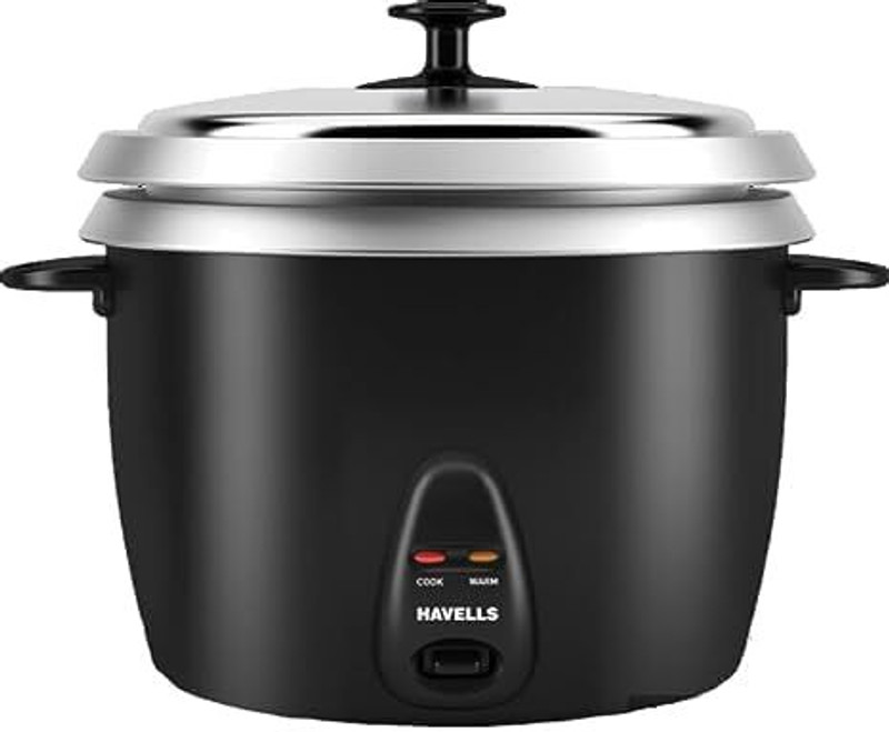 HAVELLS RISO Plus 1.8 L 2 Bowl Electric Rice Cooker(1.8 L, Black)