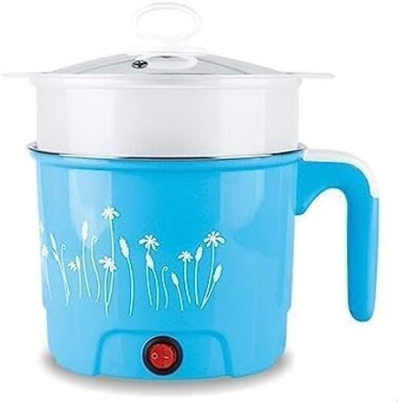AVIRA OVERSEAS Cooking Pot Noodle Maker Egg Boiler Vegetable and Rice Cooker and Steamer Food Steamer, Rice Cooker, Travel Cooker, Egg Cooker, Slow Cooker(1.8 L, Blue)