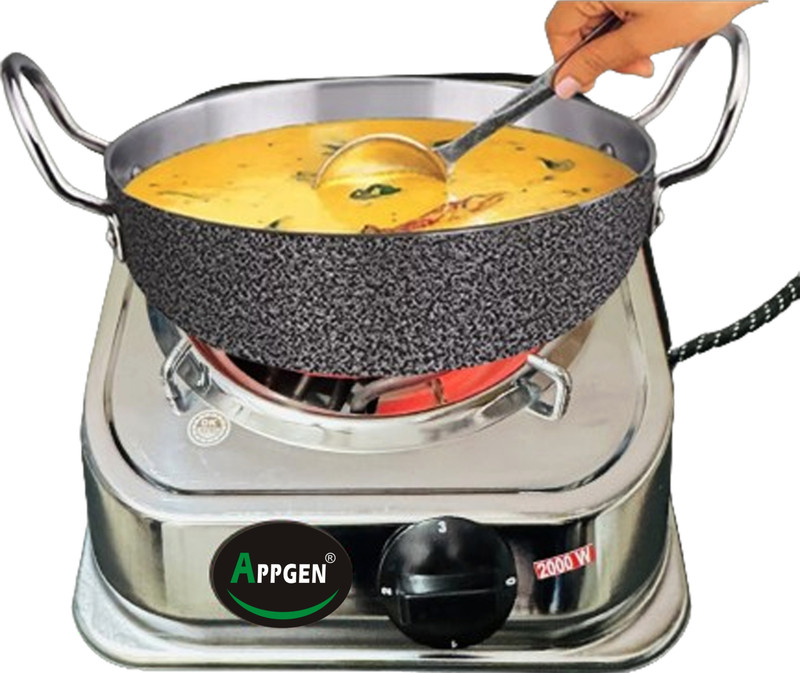 NETVULL 2000 W Radiant Cooktop Push Button(Black, 2000 Watts Electric Cook Heater Stove Cooktop |l Electric Induction |)