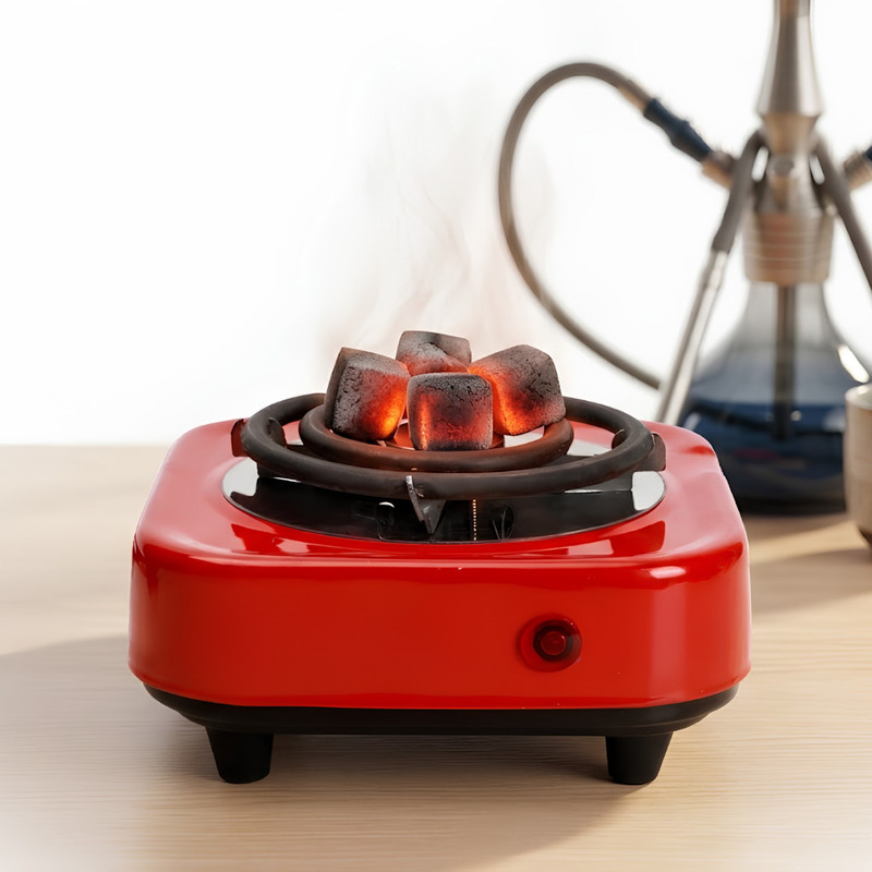 Chefman 500 W Radiant Cooktop Push Button(Red, Silver, Versatile Hot Plate Cooktop, Perfect for Indoor and Outdoor Cooking)