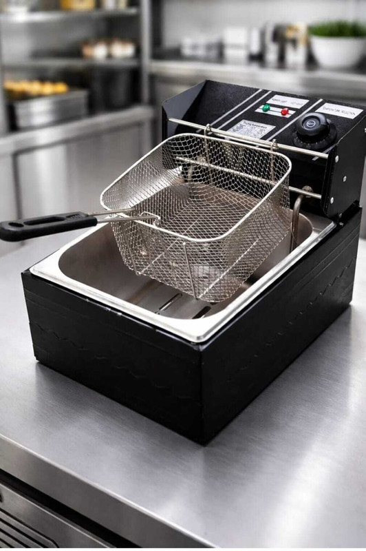 HABIBB High Performance Electric Deep Fryer for Commercial Use – 27.5×43.5×28 cm 8 L Electric Deep Fryer