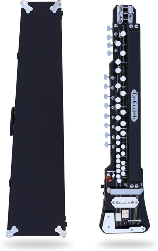The Kamlesh Bulbul Tarang - 29 Keys & 14 | TKB29 - RICH BLACK | Indian Banjo Solid Body Electric Guitar(Black)