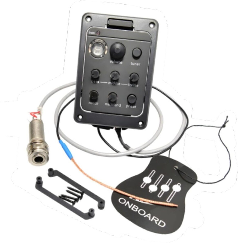 SPEHUB EQ Equalizer Accessories DIY Parts for Acoustic Guitar Guitar Pickup for 301 Electro-acoustic Guitar(Black)