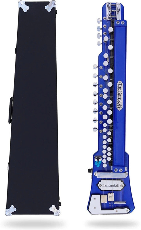 The Kamlesh Bulbul Tarang - 29 Keys & 14 | TKB29 - ROYAL BLUE | Indian Banjo Electro-acoustic Guitar(Blue)