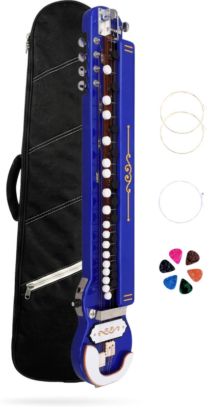 The Kamlesh Bulbul Tarang - 29 Keys & 14 | TKB29 - ROYAL BLUE | Indian Banjo Electro-acoustic Guitar(Blue)