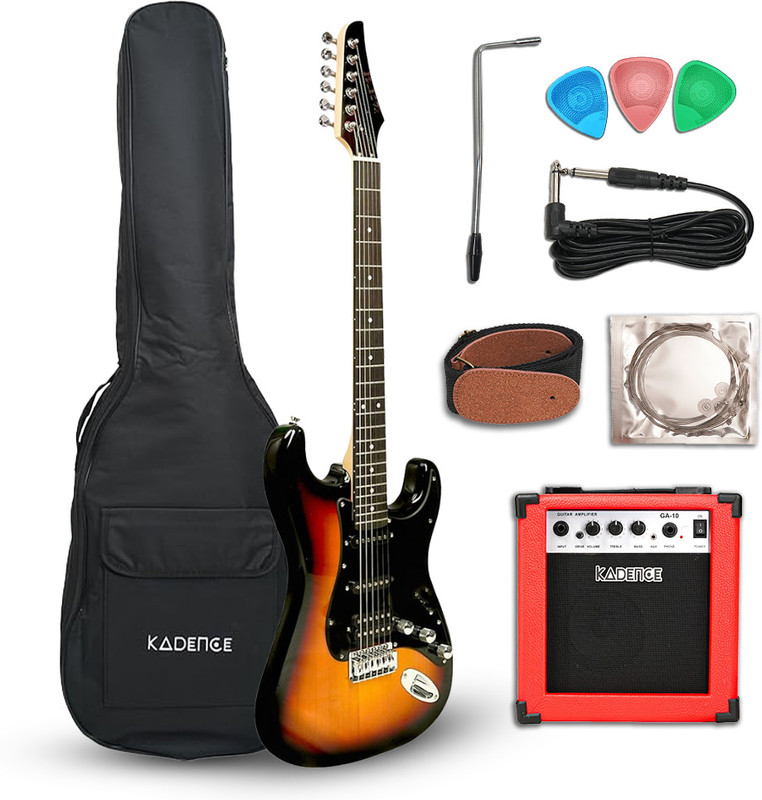 KADENCE EGSUN-SC Paulownia Wood, SG Style with S S H Pickup - Astroman 39" (Super Combo) Solid Body Electric Guitar(Sunburst)