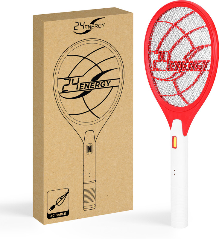 24 ENERGY Heavy Duty Mosquito Killer Bat + LED Torch Light100% Replacement Warranty Racket Electric Insect Killer Indoor, Outdoor(Bat)