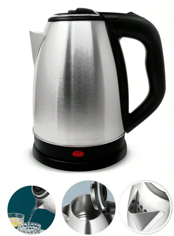 Modesty 0003 Electric Kettle(2.5 L, Silver, Black)