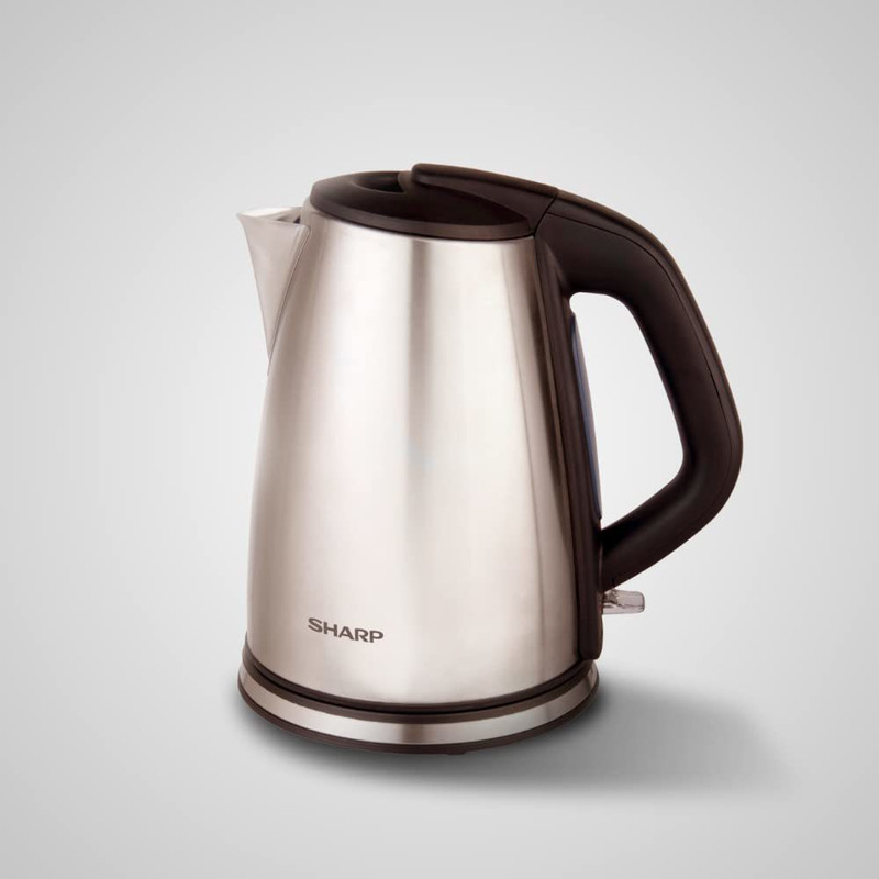 Sharp ElecKettle with Auto Cut-Off & Lid Opening|EKJ-18WN-S Electric Kettle(1.8 L, Silver)