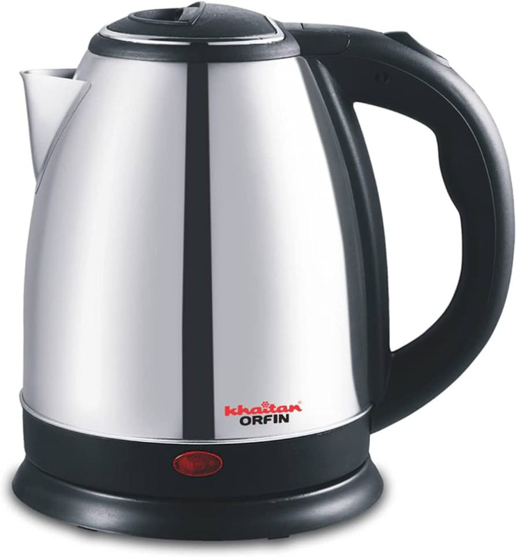 KhaitanAvaante Stainless Steel 1.5 L Electric Kettle For Hot Water, Tea, Coffee Electric Kettle(1.5 L, Silver, Black)