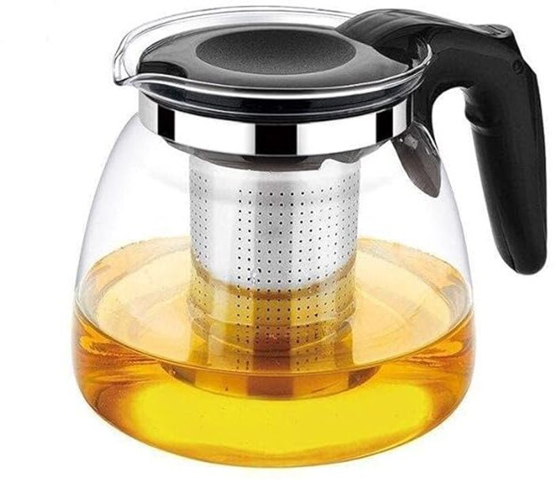 Aktnil Glass Teapot With Stainless Steel Removable Infuser And Lid Tea Kettle,1 liter Electric Kettle(1 L, White)