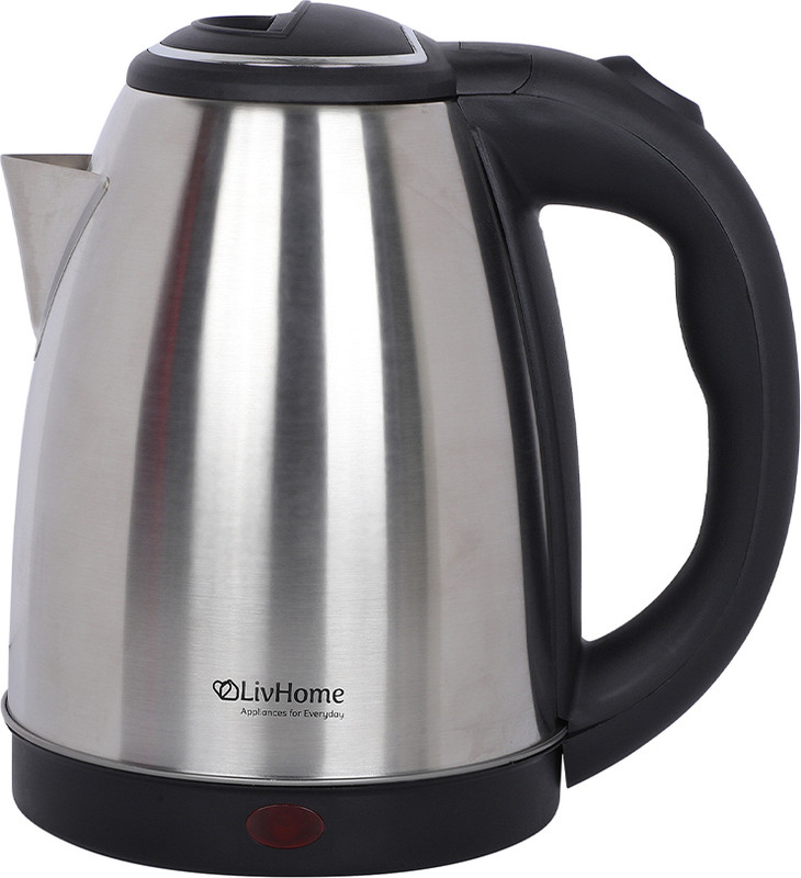 LivHome Quickboil Electric Kettle(1.8 L, Silver Black)