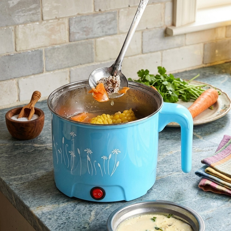 AAYUSHYAM ENTERPRISE Electric Multifunction Cooking Pot 1.5 Litre Multi-Purpose Cooker Electric Kettle(1.5 L, Blue)