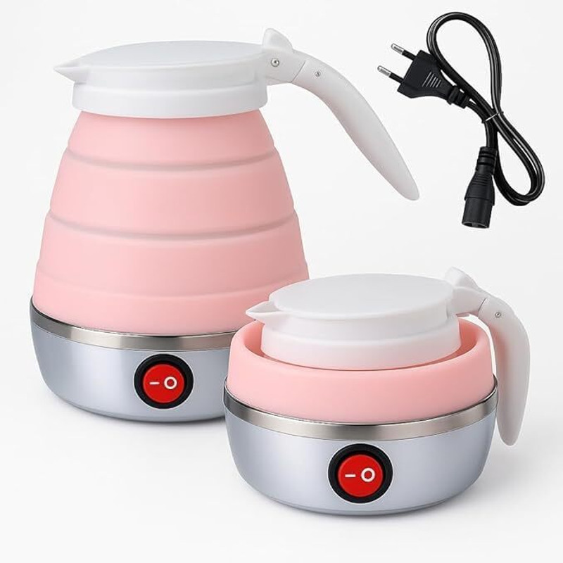Pri s Folding Electric Kettle, Fast Boiling, Portable Electric Kettle Electric Kettle(0.6 L, Multicolor)