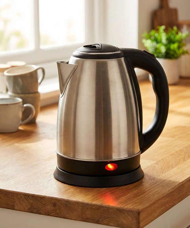 Ghoba Electric Heat Kettle [ FAST BOIL ] : This 1500W electric kettle Electric Kettle(2 L, Silver, Black)