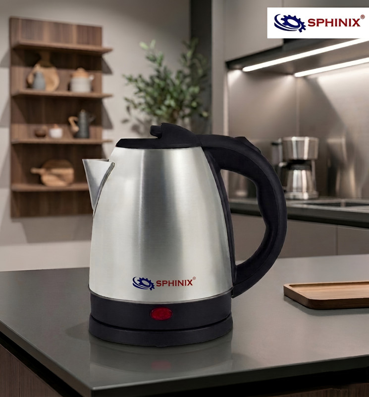 SPHINIX Scarllett 1.8 Litre 1500 Watt Portable Boiler for Tea, Coffee, Warmer Cordless Electric Kettle(1.8 L, Steel)