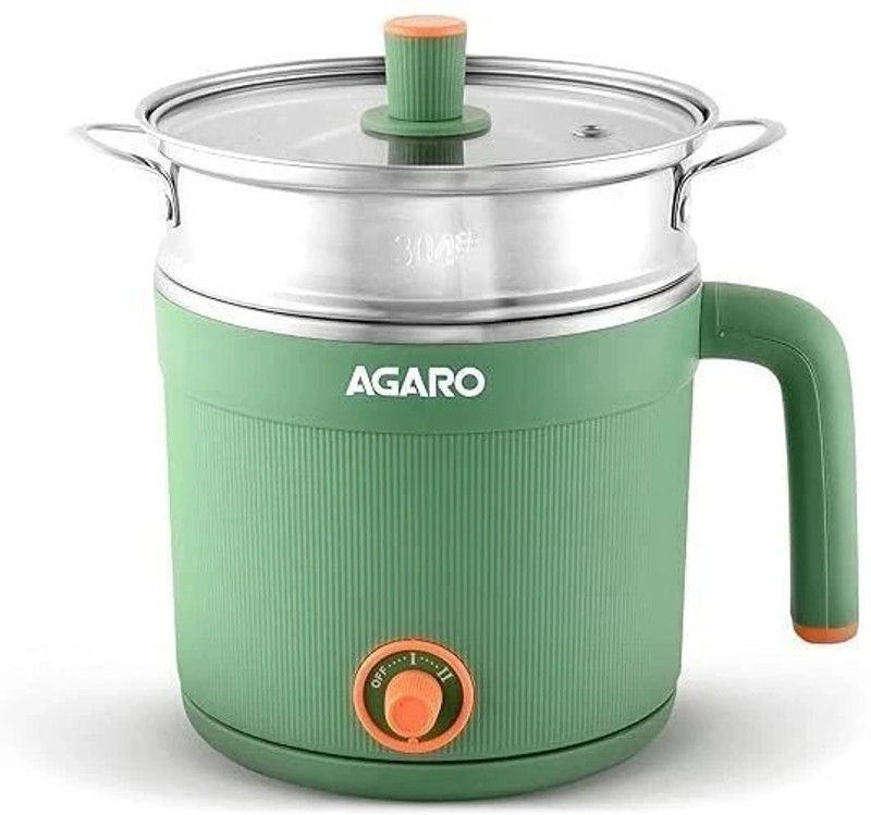 AGARO Regency Multi Cook Kettle With Steamer, Multi Cooker Electric Kettle(1.2 L, Sea Green)